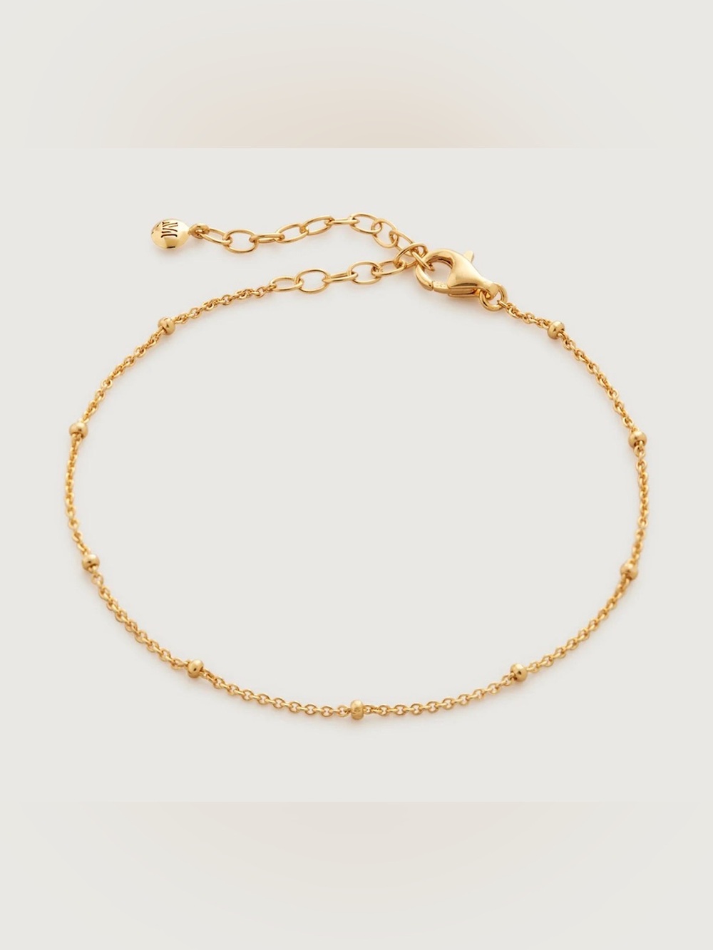 Monica Vinader Beaded Chain Bracelet. 18k Gold Vermeil